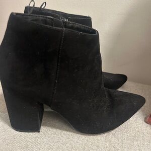 H&M Black Suede Look Ankle Boots